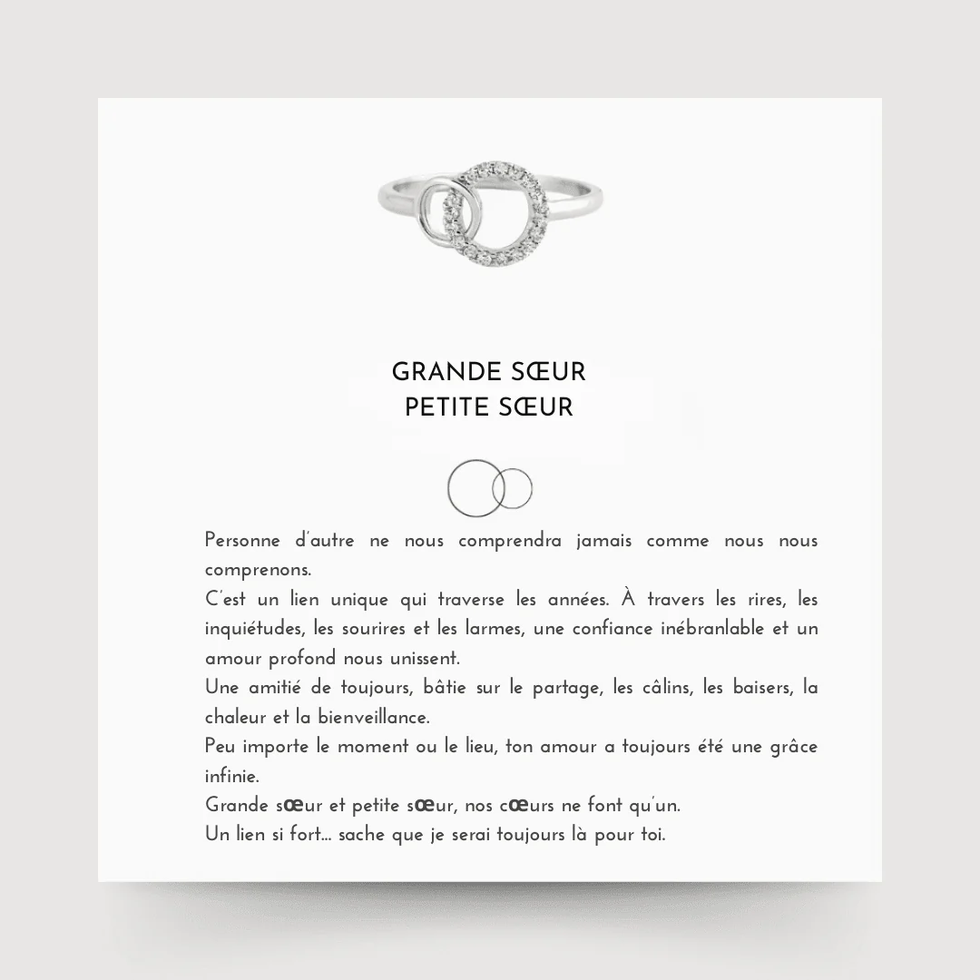 À ma sœur - Bague « Nous pour toujours »